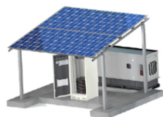 Solar microgrid illustration.